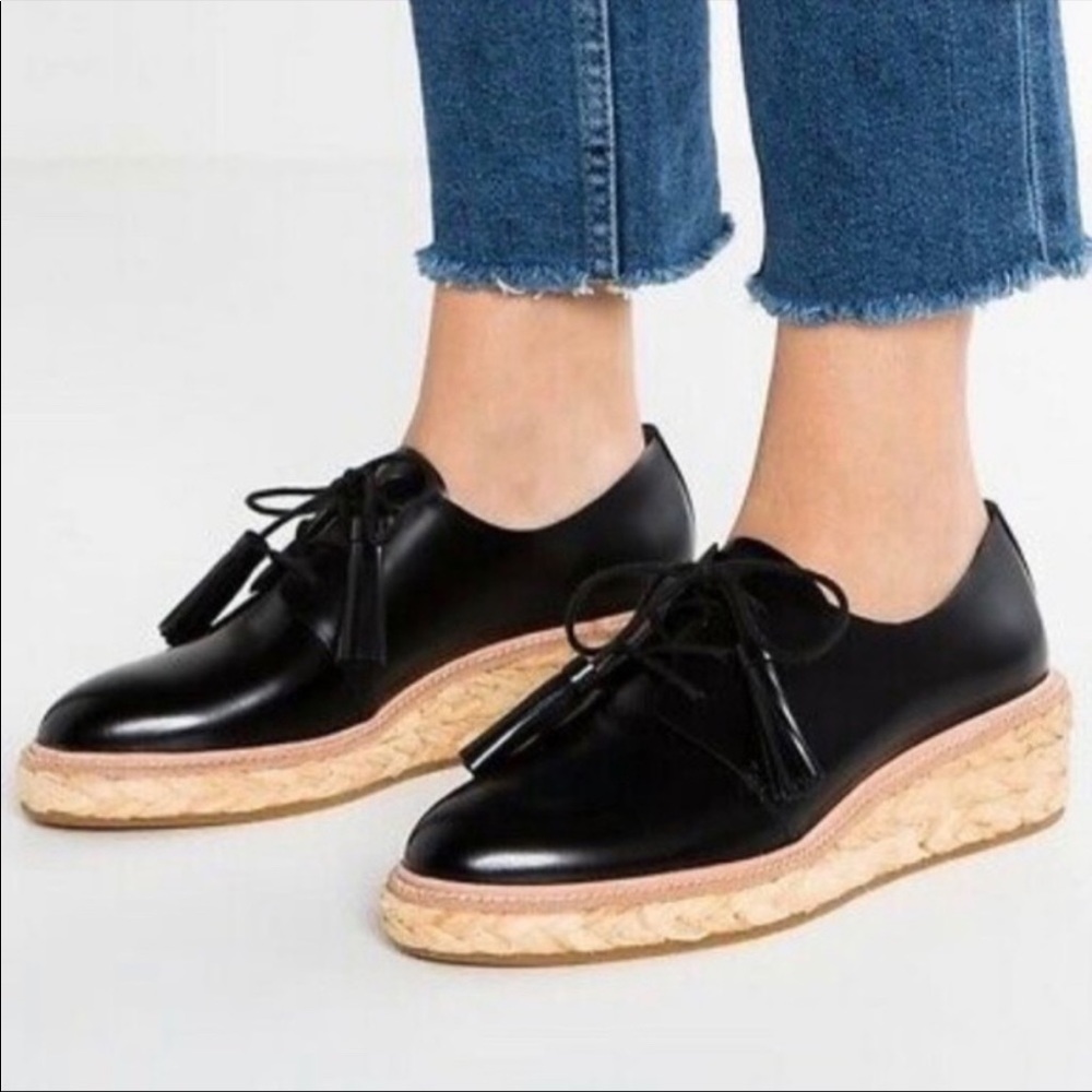 Loeffler Randall Black Oxford Raffia Callie - 9.5
